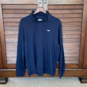Vineyard Vines Men’s 1/4 Zip  Blue Pullover Sweatshirt Size L
